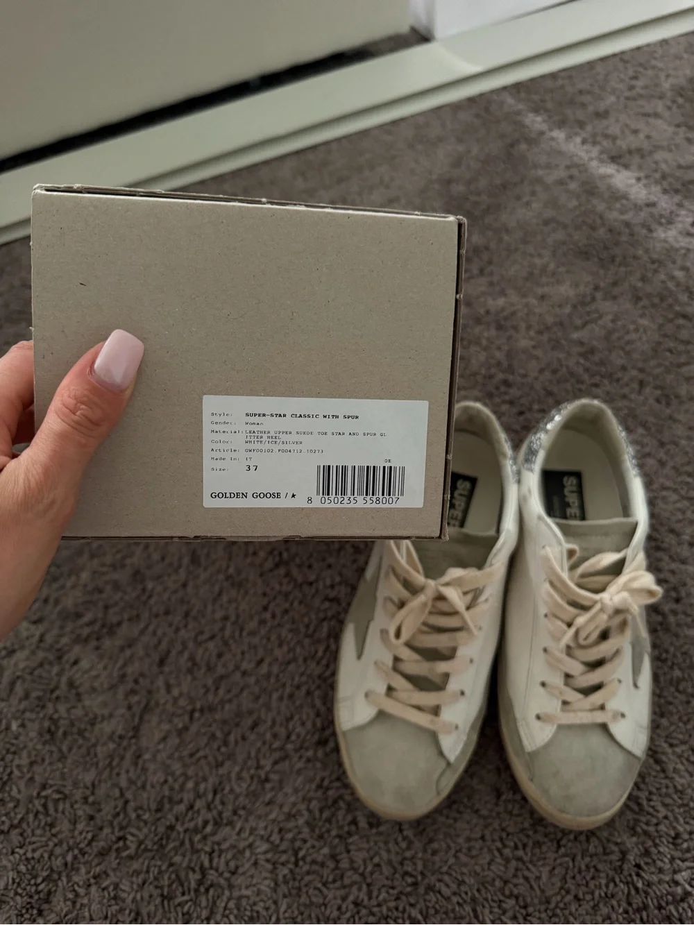 Golden Goose Super-Star white silver sneaker